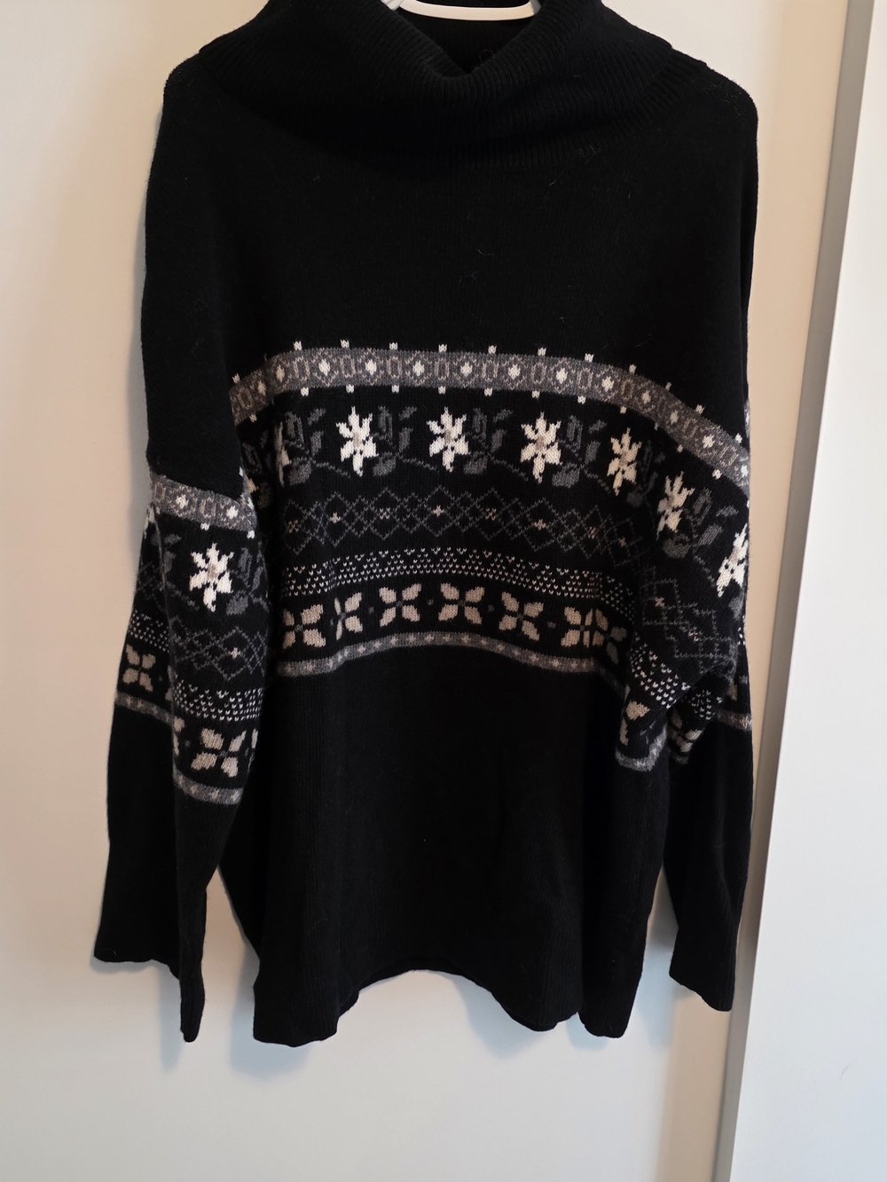 Skall Studio Leonora Black Fair Isle Turtleneck Sweater